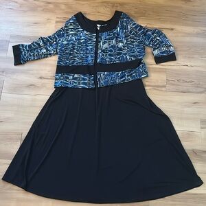 2 pc dress  sleeveless with 3/4 sleeve jacket